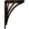 Ekena Millwork Nevio Wrought Iron Bracket, (Single center brace), Antiqued Bronze 1 1/2"W x 5 1/2"D x 8"H BKTM01X05X08SNEABZ - alternate 6